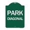 Signmission Designer Series Sign-Diagonal Parking 1, Green & White Aluminum Sign, 18" x 24", GW-1824-24192 A-DES-GW-1824-24192 - alternate 1